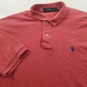 Polo Ralph Lauren Shirt Medium Red Short Sleeve Polo Golf Shirt Collared